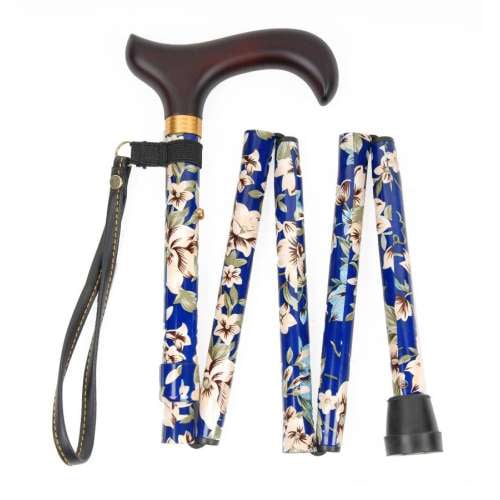 Extra Short Folding Stick - Blue Morris