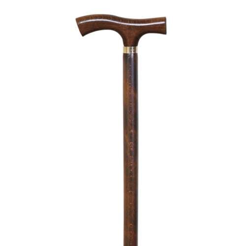 Dark Wooden Crutch Cane