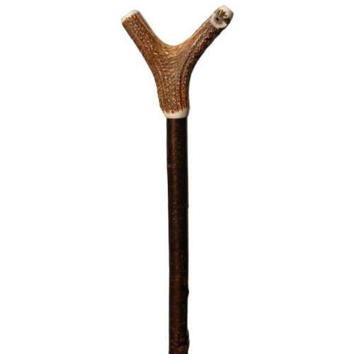 Antler Thumbstick with Whistle on Hazel