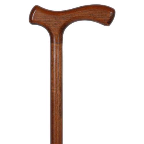 Brown Crutch Handled Walking Stick