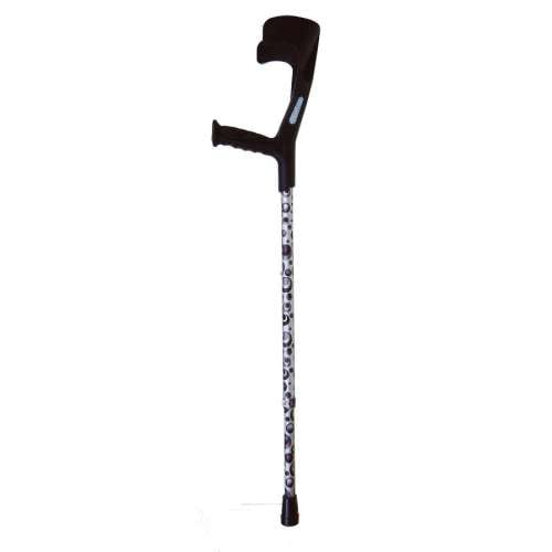 Grey Circles Patterned Crutch