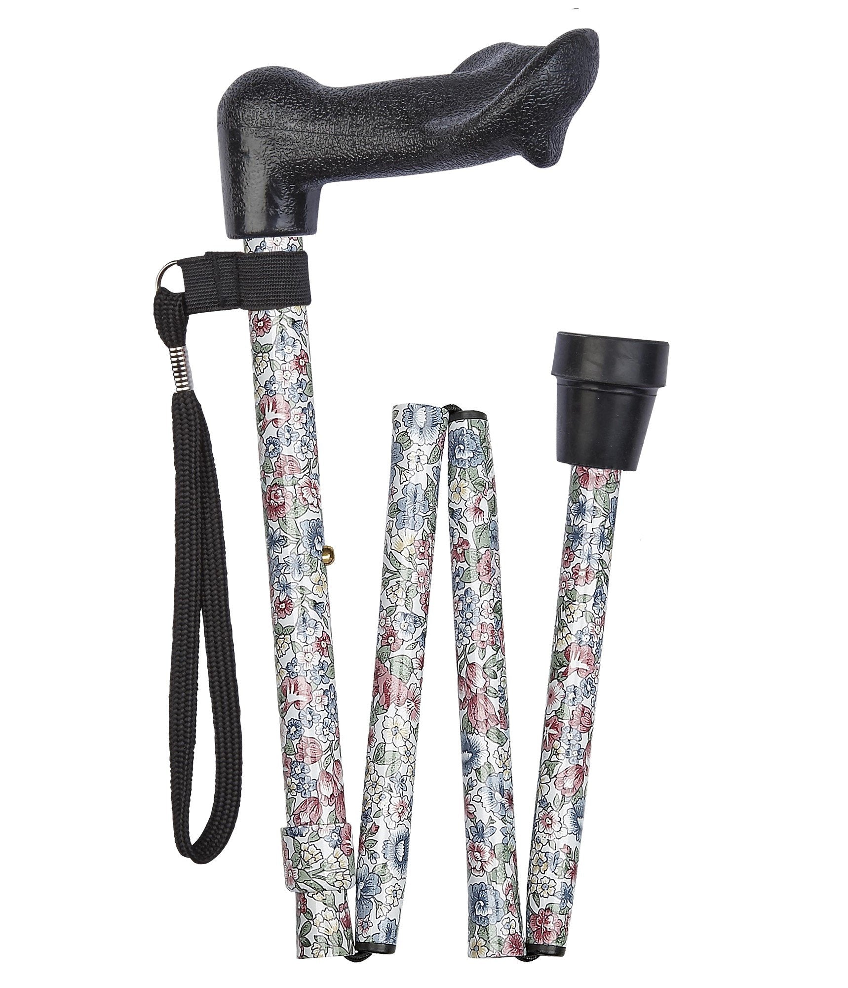 Floral Extra Short Folding Orthopaedic Walking Stick