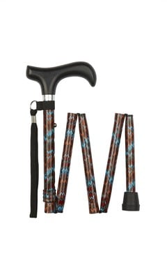 Handbag Size Folding Stick - Hearts