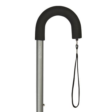 Grey Crook Handled Adjustable Walking Stick