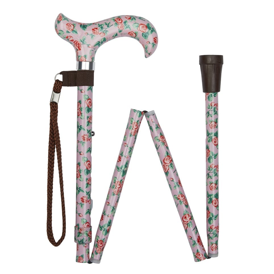 Roses Folding Walking Stick
