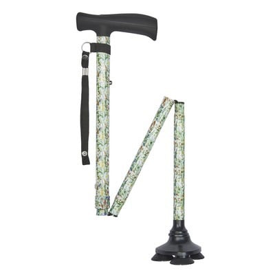 Tribase Foldable Walking Stick - Wild Flowers