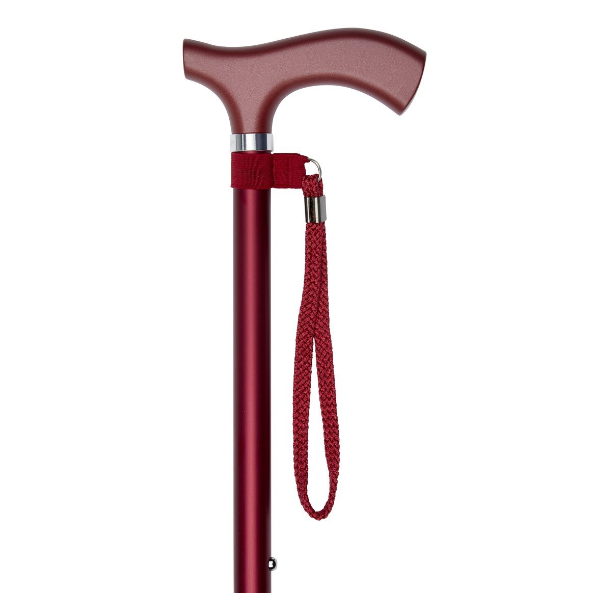 Adjustable Metallic Red Walking Stick