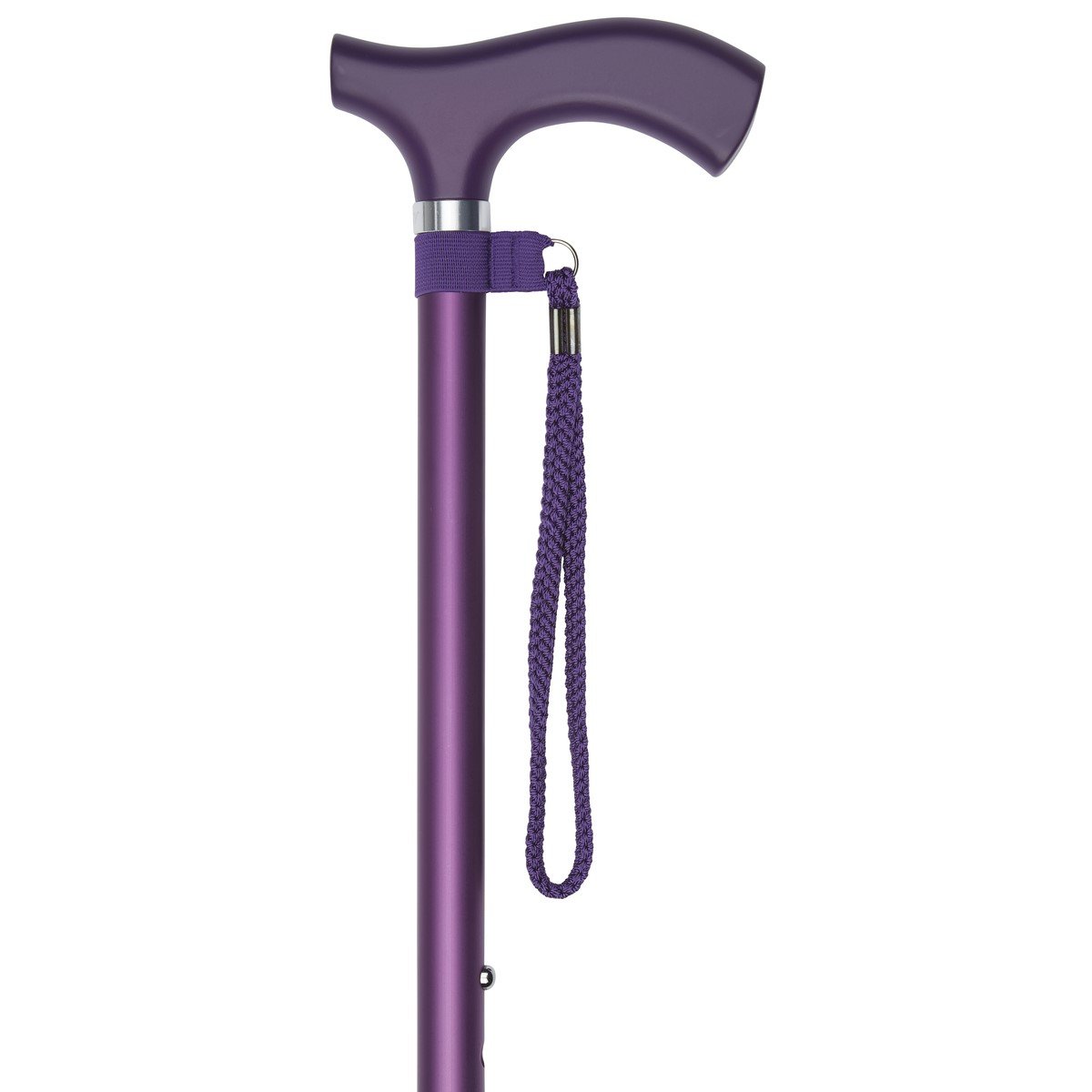 Adjustable Purple Metallic Walking Stick