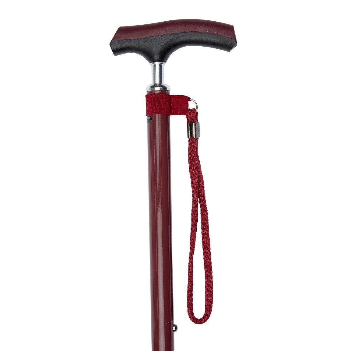 Adjustable Walking Stick with Comfy Grip - Red