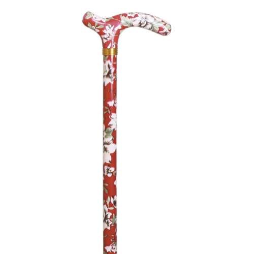 Red with Flowers Extendable Stick