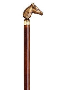Bronze Horse Top Walking Stick