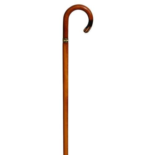 Crook Cane with Carved Detail on the Handle