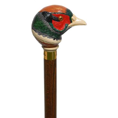 Hand Painted Pheasant Walking Cane