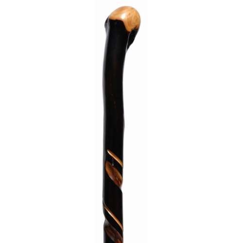 Chestnut Spiral Knob Stick