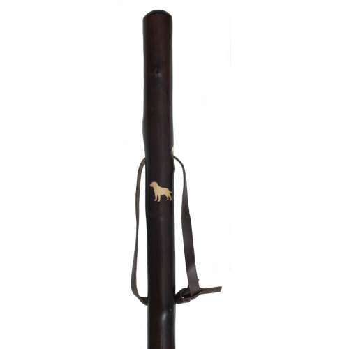 Chestnut Walking Pole with Labrador Motif