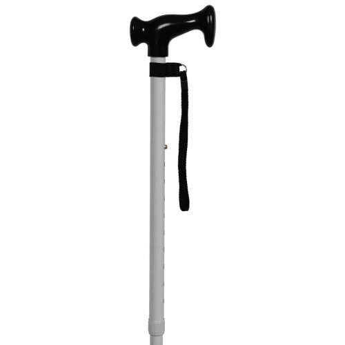 Moulded Handle White Adjustable Walking Stick