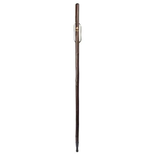 Chestnut Hiking Staff with Irish Shamrock Motif