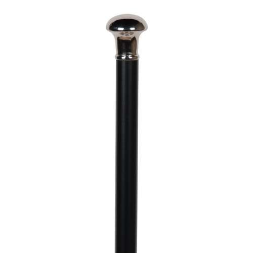 Silver Plated Knob Stick with Black Shaft