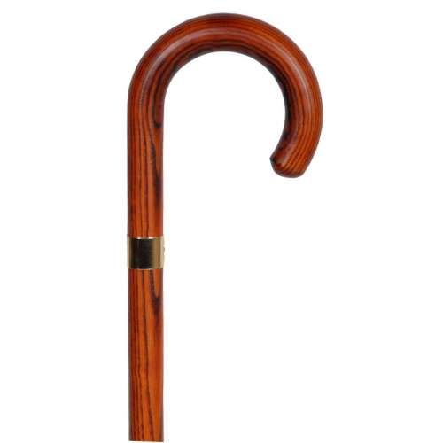 Natural Grain Walking Cane with Collar