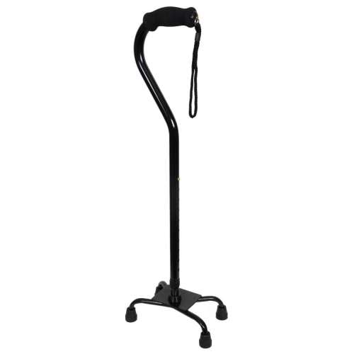 Gloss Black Finish Quad Cane