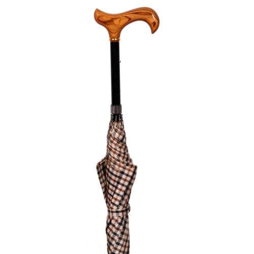 Cream & Brown Umbrella Stick