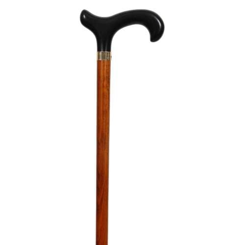 Black Handled Natural Grain Derby Cane