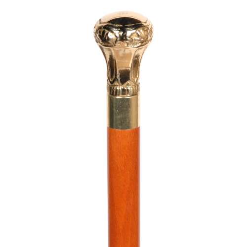 Brass Crown Handled Walking Cane