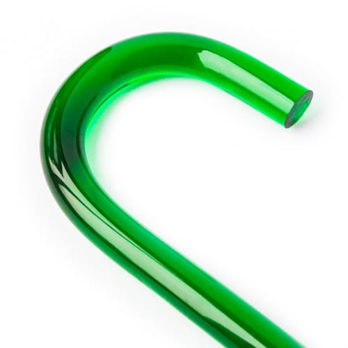 Transparent Lucite Crook Walking Stick