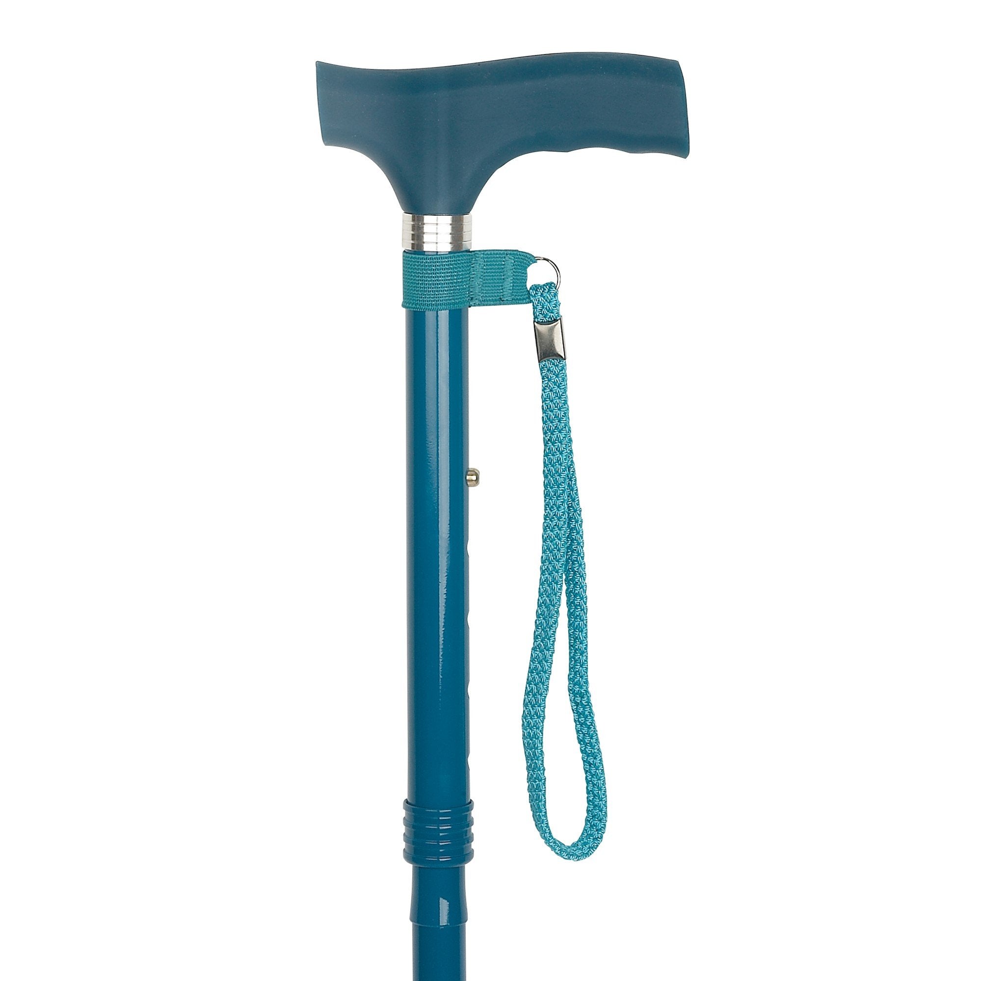 Silicone Handled Walking Stick - Teal
