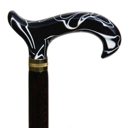 Black and White Derby Handled Walking Stick