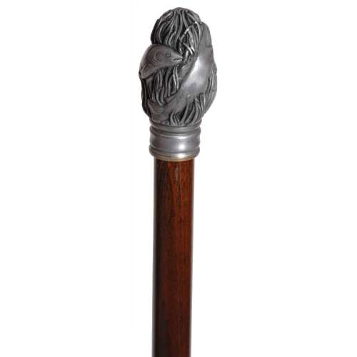 Fish Antique Silver Cane