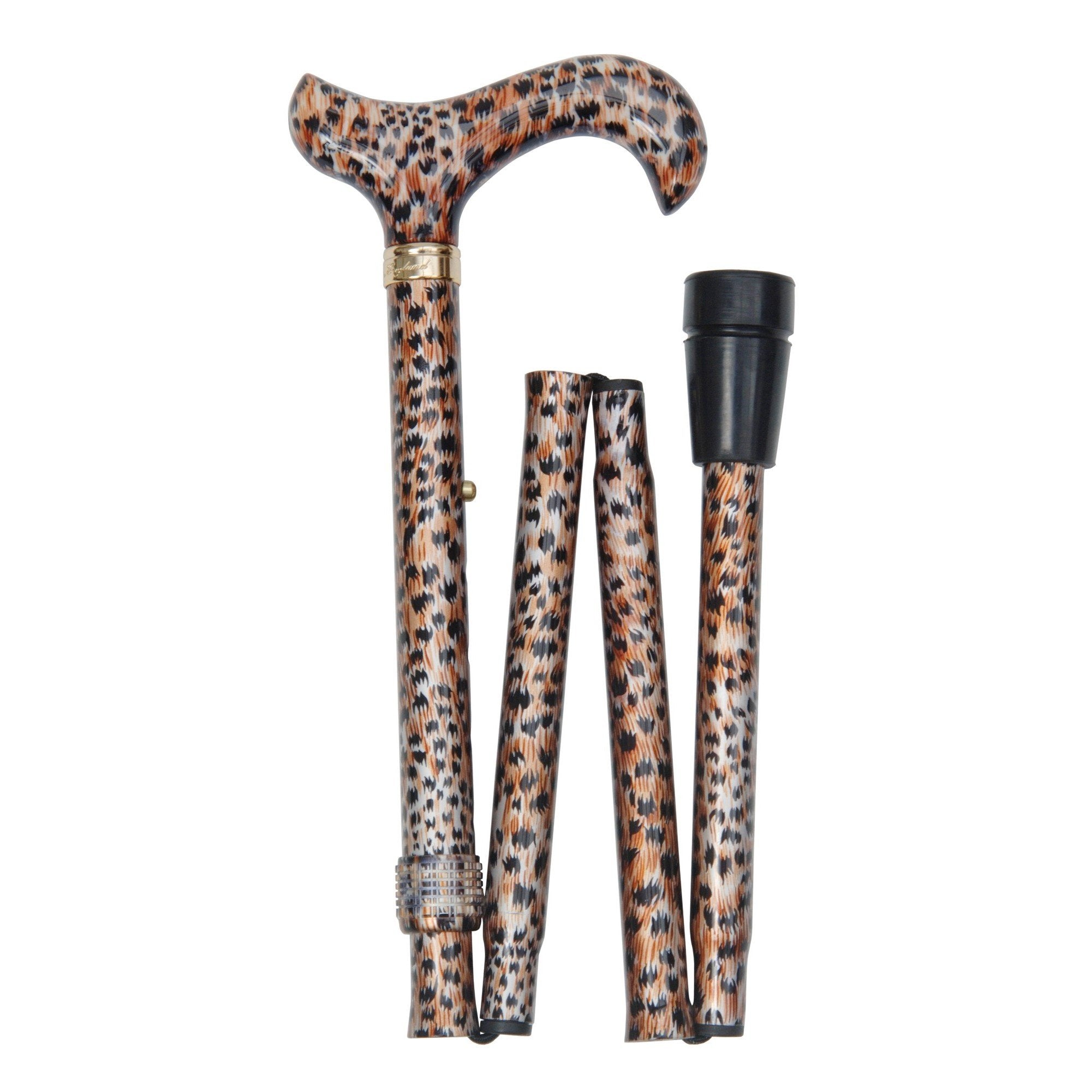 Folding Walking Stick - Cheetah