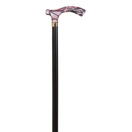 Pink Crutch Handled Walking Stick