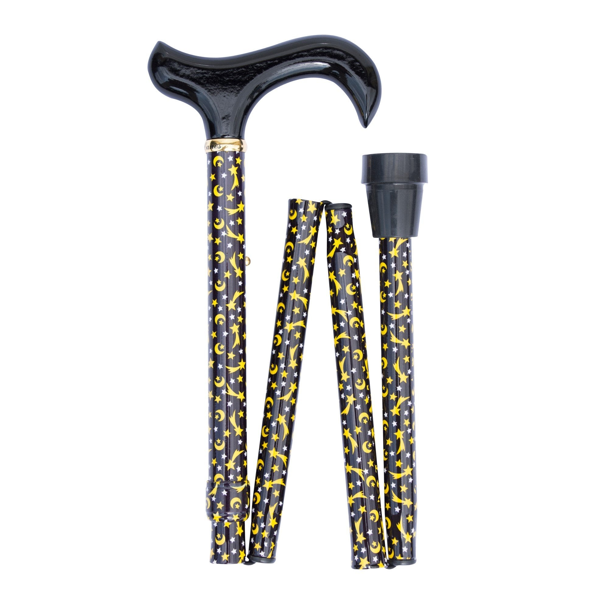 Folding Walking Stick - Stars and Moons