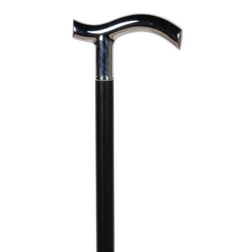 Chrome Crutch Stick with Black Shaft