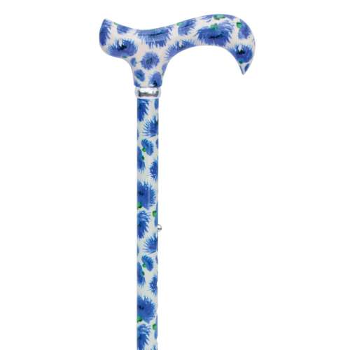 Cornflowers Adjustable Derby Walking Stick