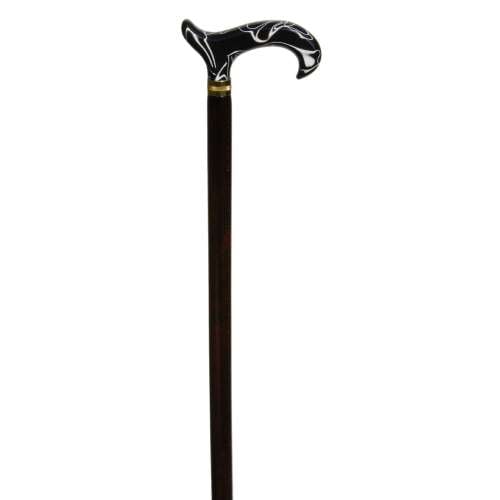Black and White Derby Handled Walking Stick
