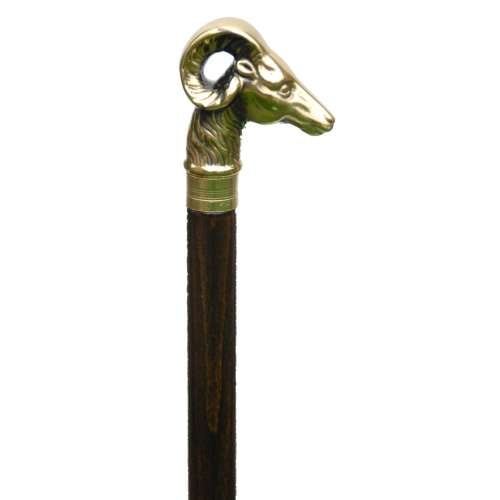 Bronze Ram Walking Stick