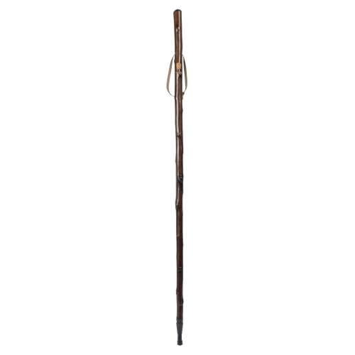 Chestnut Hiking Staff with English Rose Motif