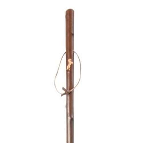 Chestnut Hiking Staff with Horse Motif