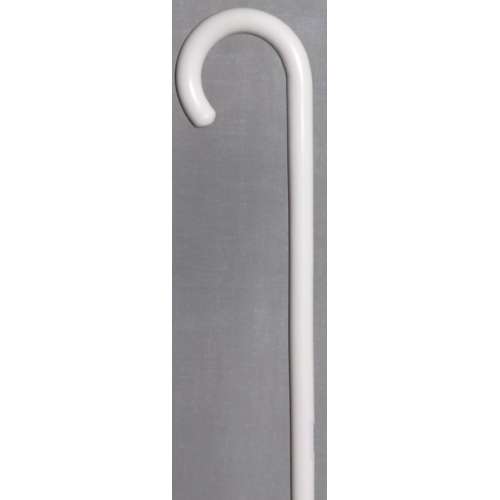 Crook Handled White Walking Stick