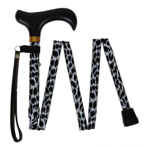 Extra Short Folding Stick - Zebra Print
