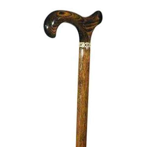 Gents Hardwood Derby Stick with Filigree Collar