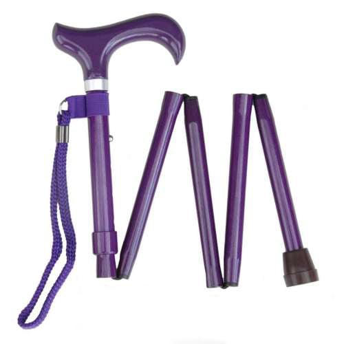 Purple Mini Folding Walking Stick