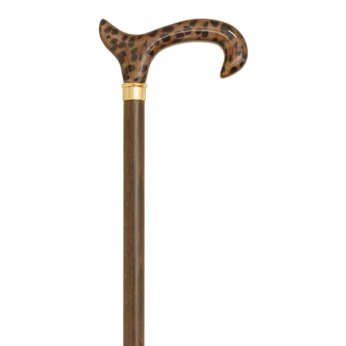 Leopard Print Derby Walking Stick