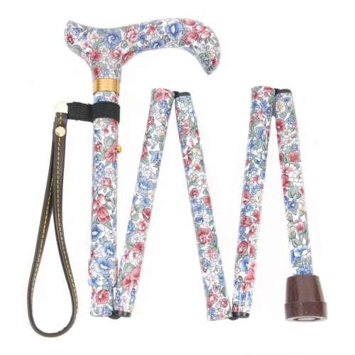Floral Patterned Folding Handbag Stick
