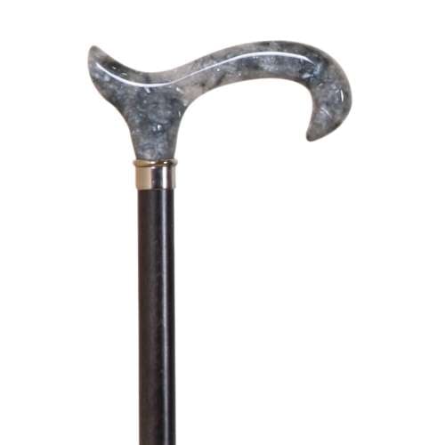 Translucent Grey Derby Handled Cane