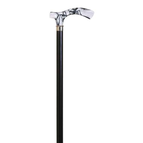 White and Grey Crutch Handled Stick