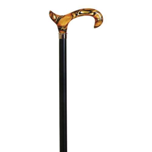 Orange and Black Acrylic Derby Walking Stick